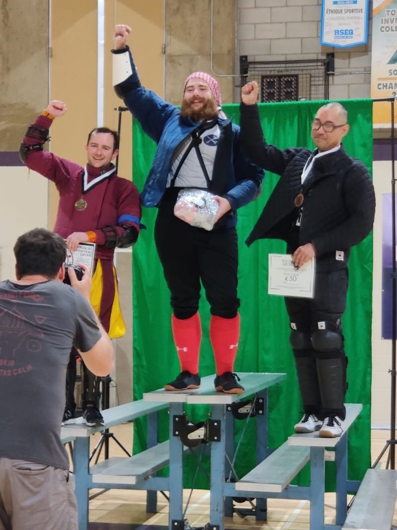 Broadsword fencing practice session at Highland Sword Fighting Guild in Aurora Ontario